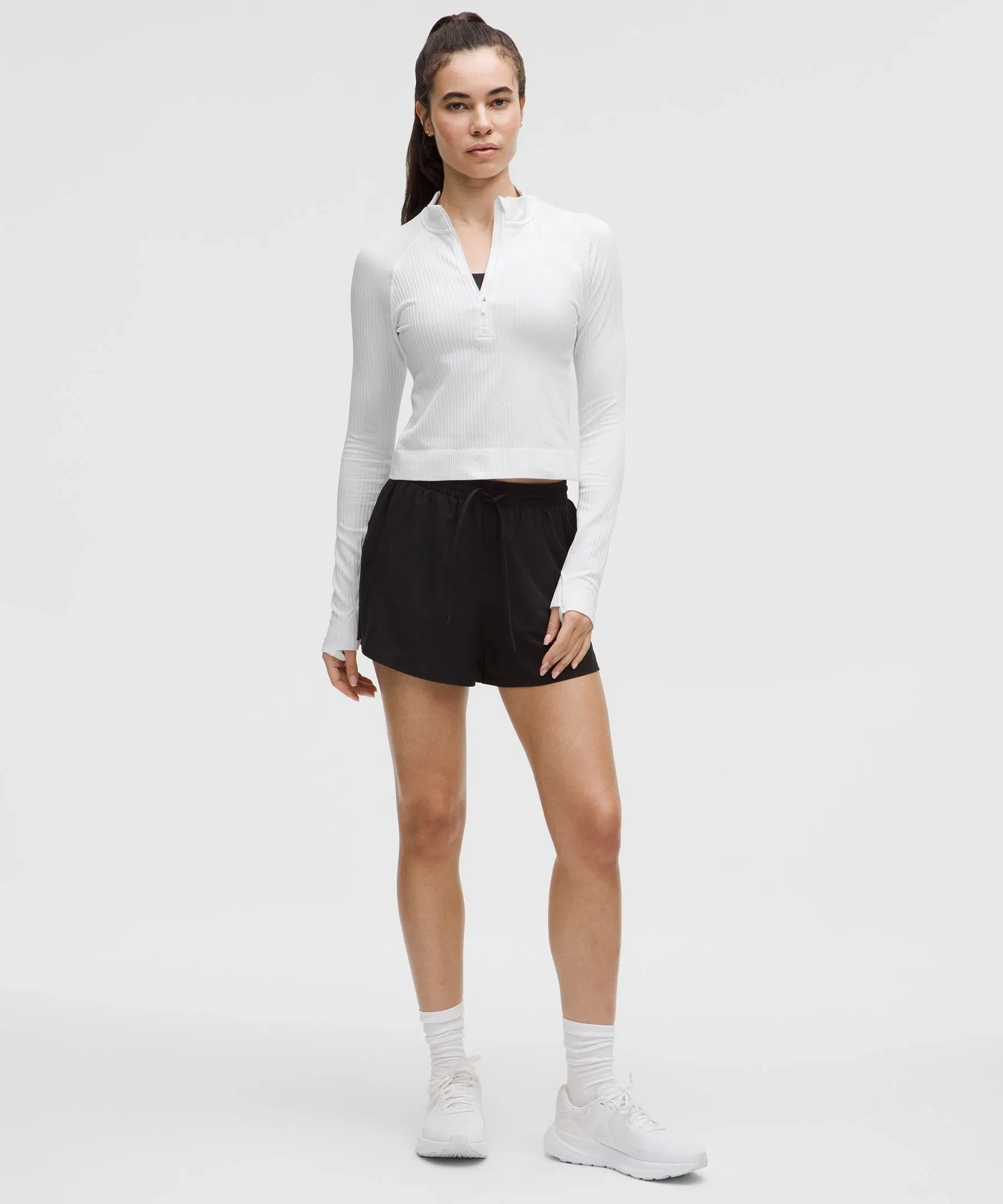 Lululemon Women's Rest Less Cropped Half Zip