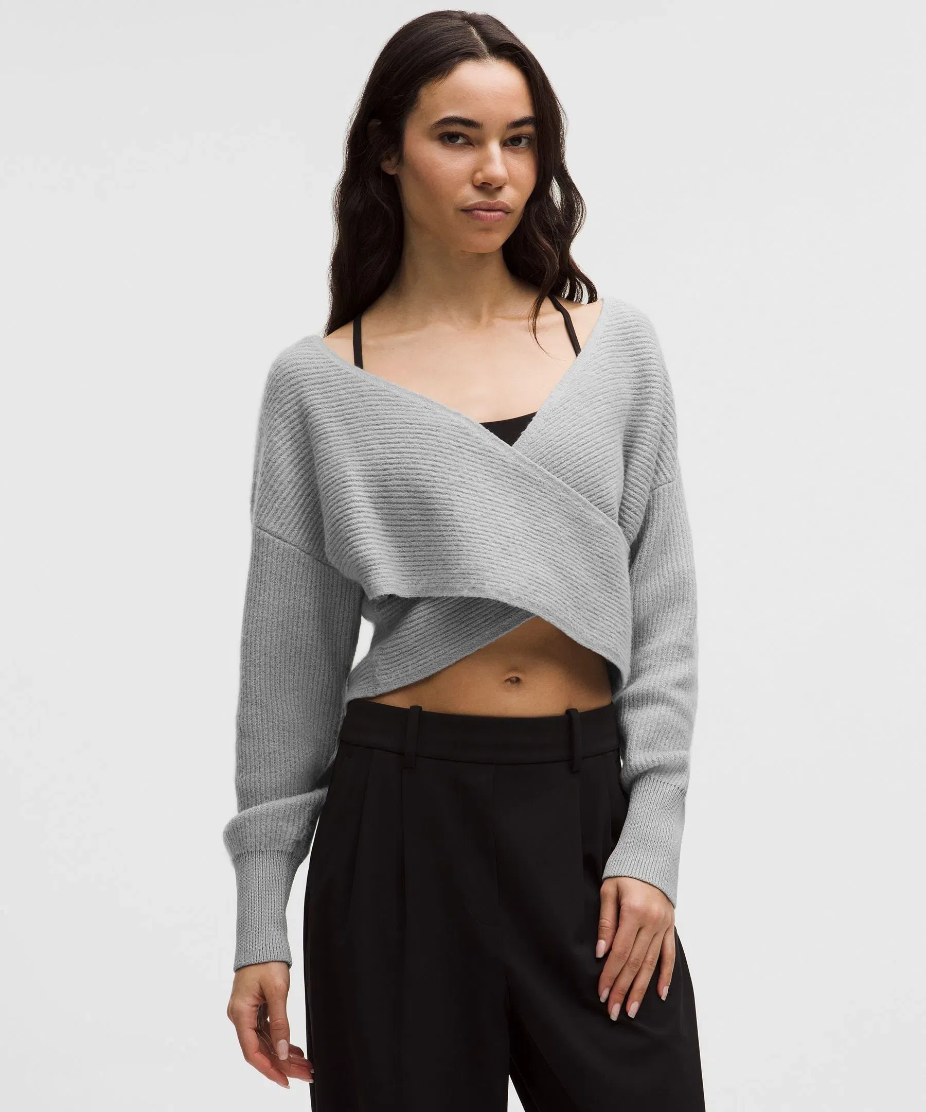 Lululemon Brushed Cotton Reversible Crossover Sweater