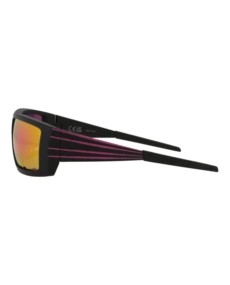 Philipp Plein Square-Frame Injection Sunglasses Black Black Pink (SSP003-64-U28R)