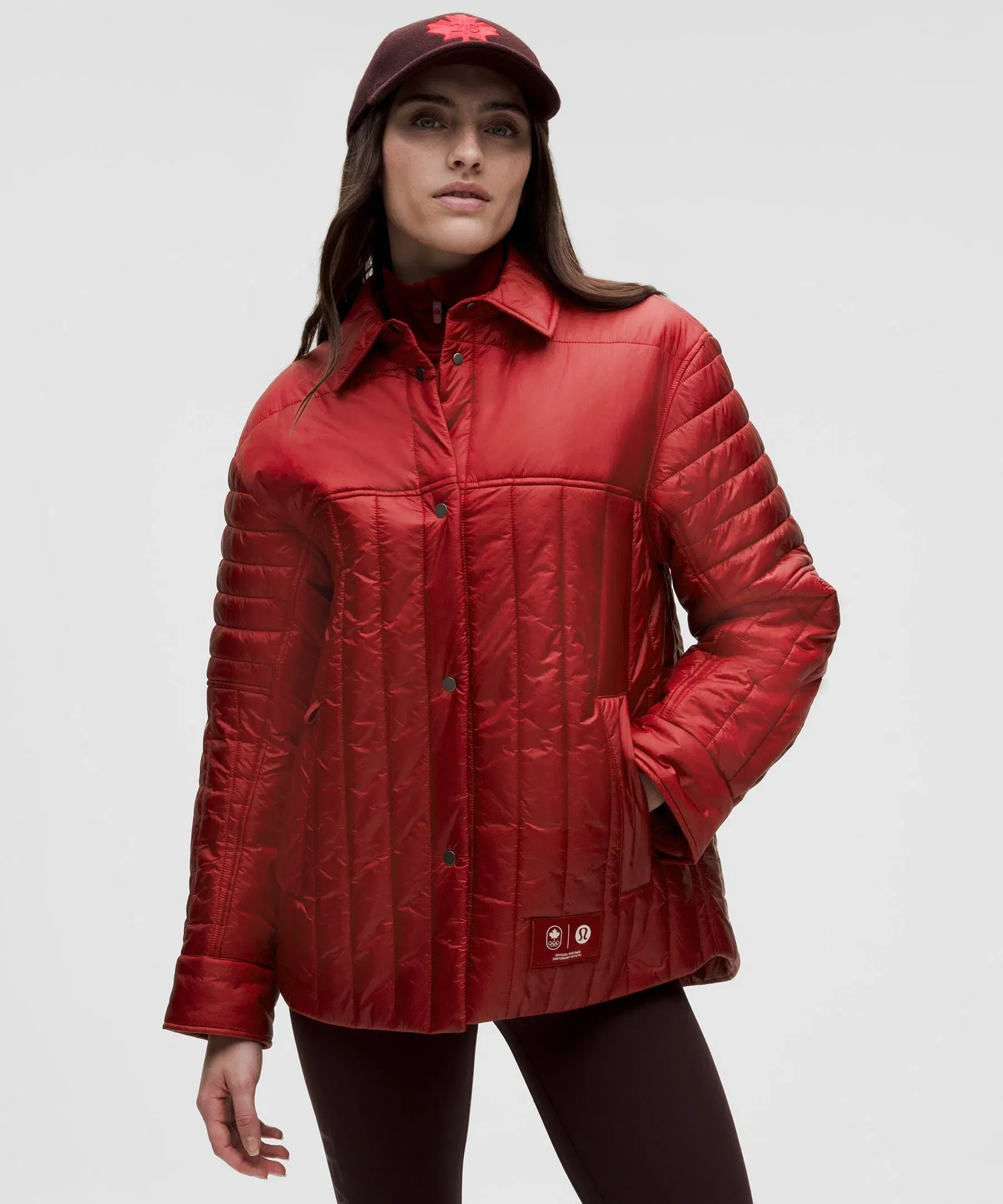 Lululemon Team Canada Women's Nylon Taffeta Insulated Shacket *COC Logo