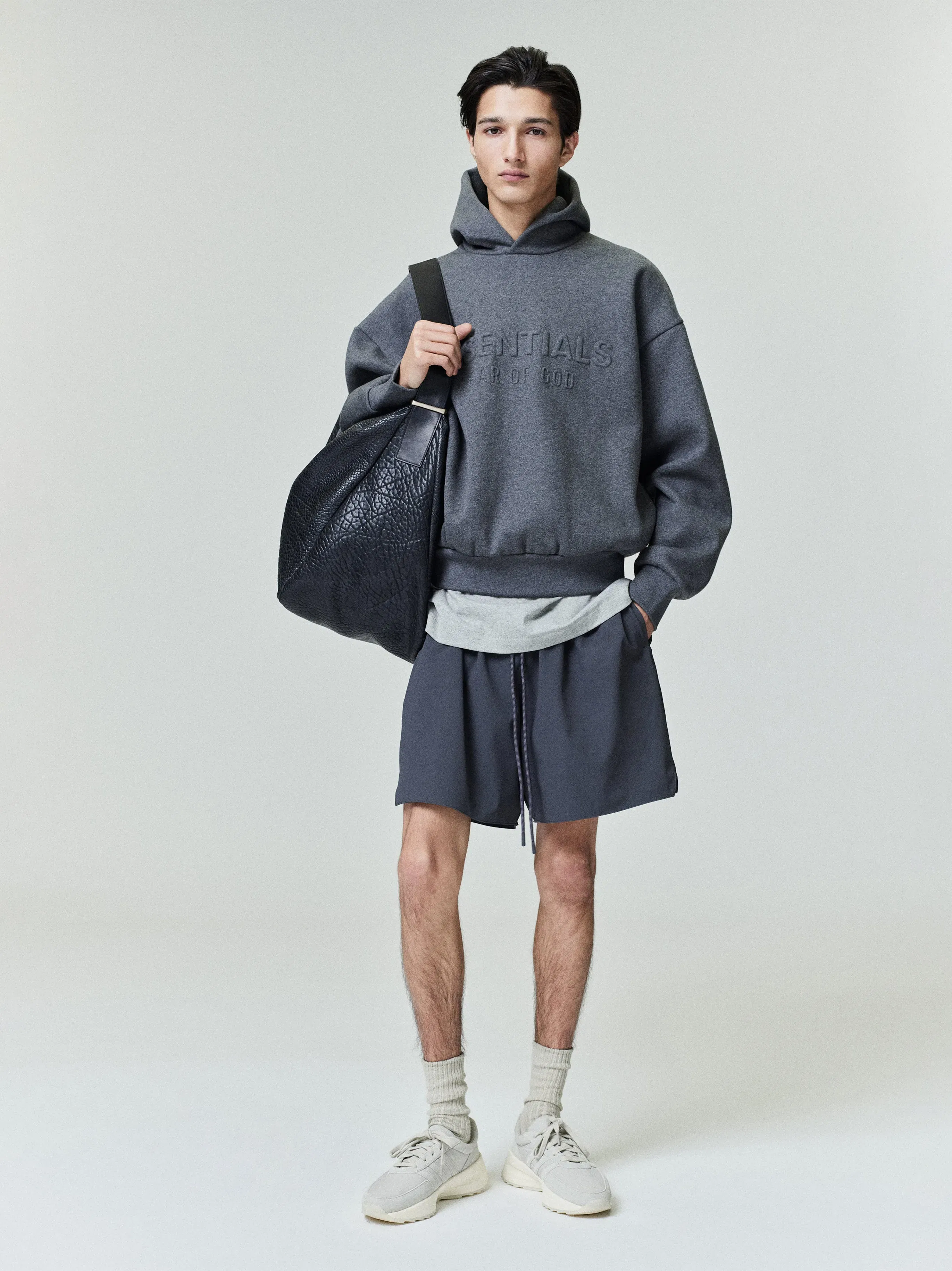 Essentials Tech Nylon Classic Shorts Iron Grey