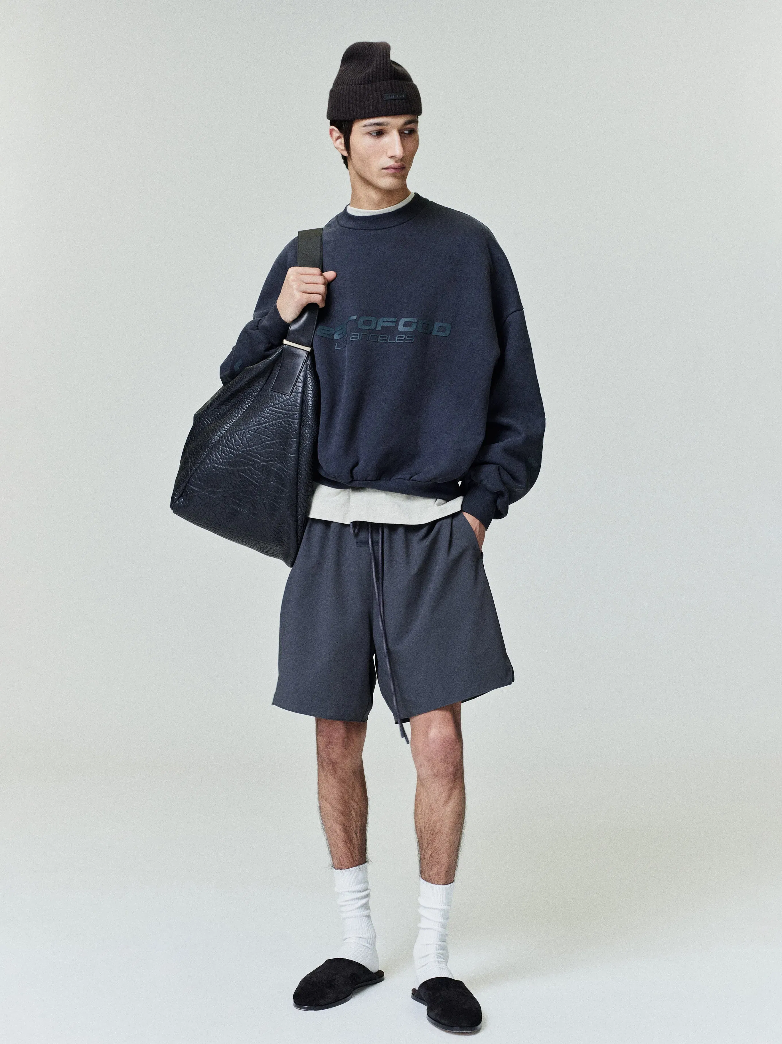 Essentials Tech Nylon Classic Shorts Iron Grey