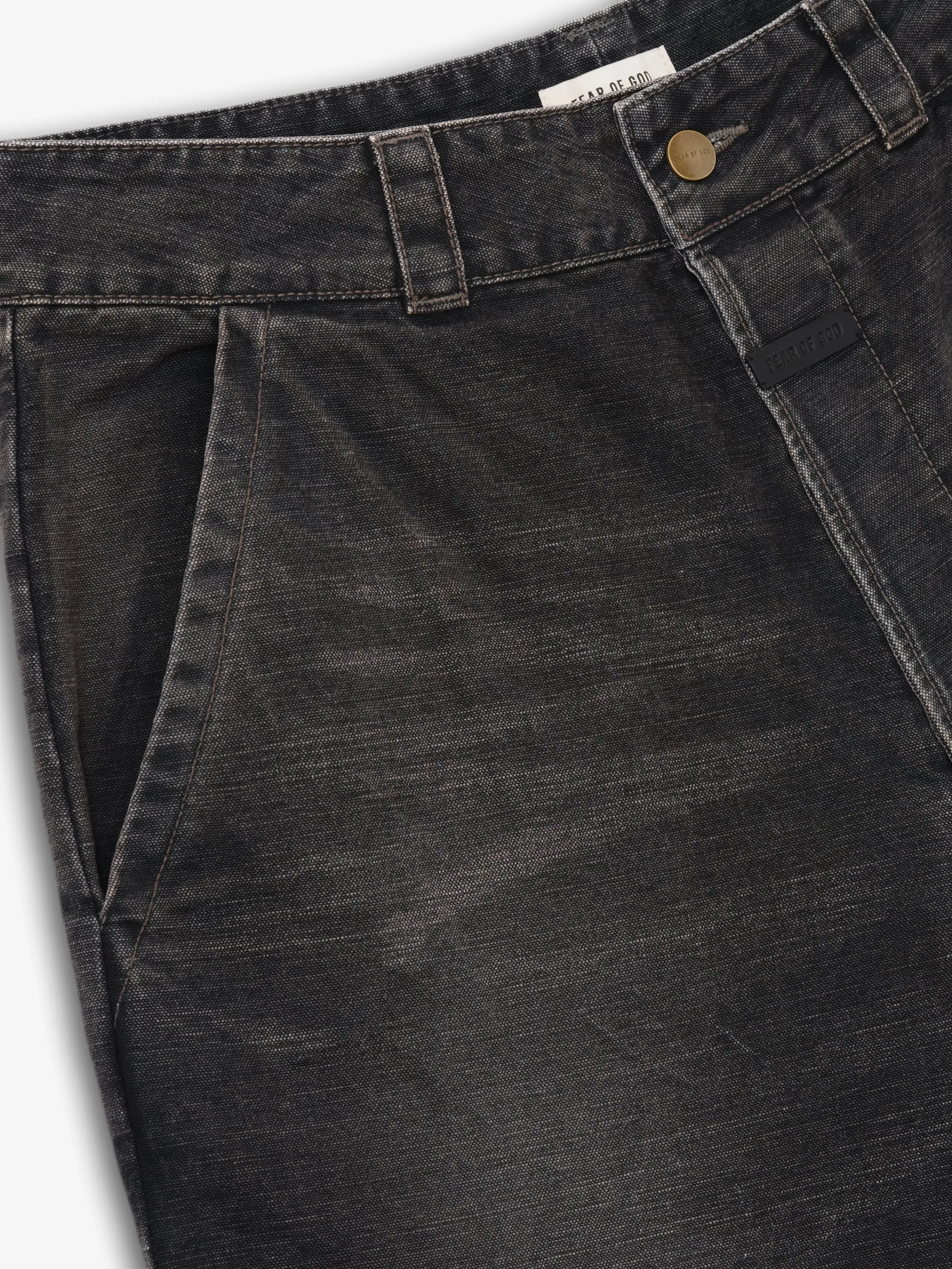 Essentials Canvas Utility Pant Washed Black