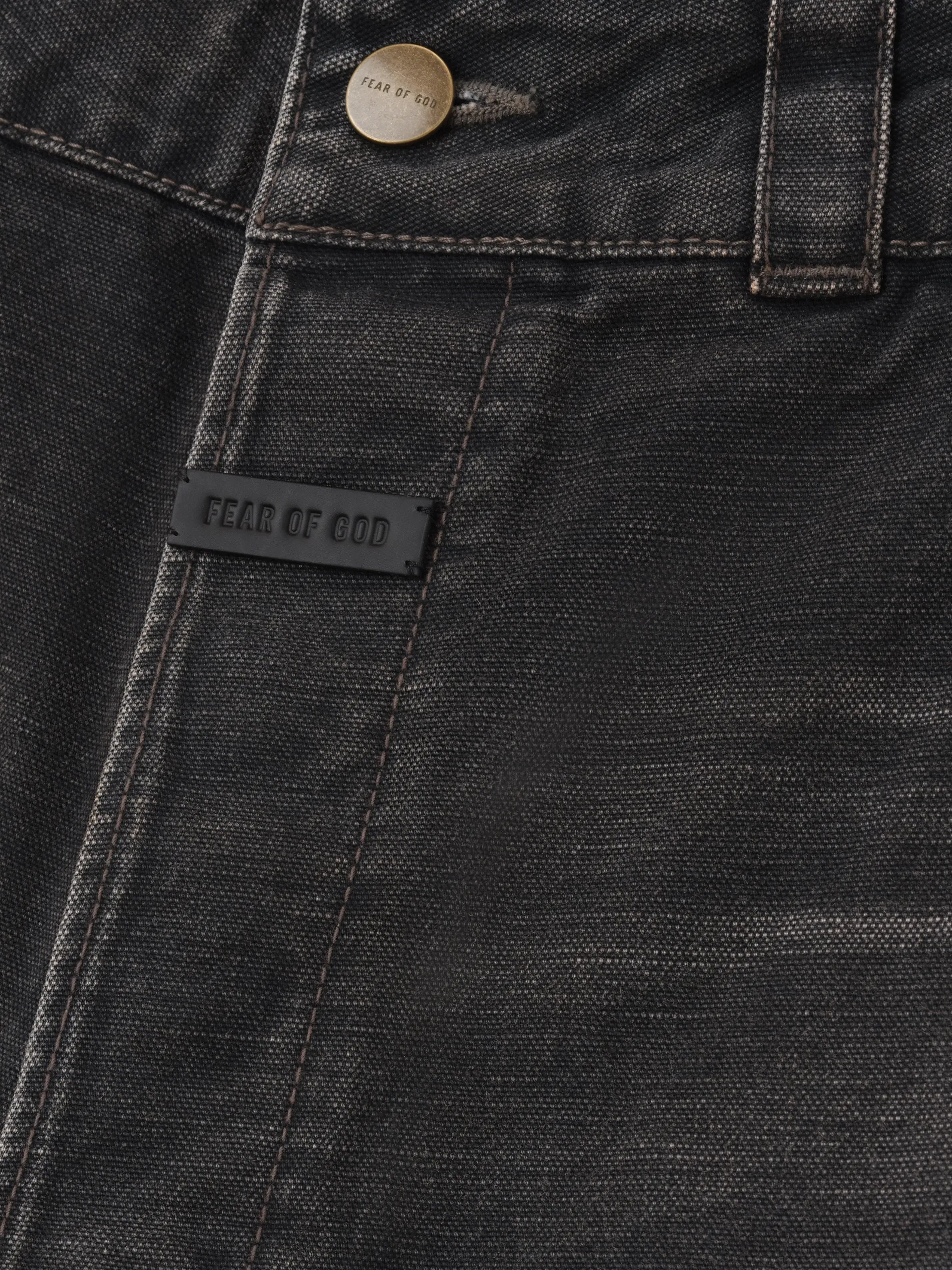 Essentials Canvas Utility Pant Washed Black