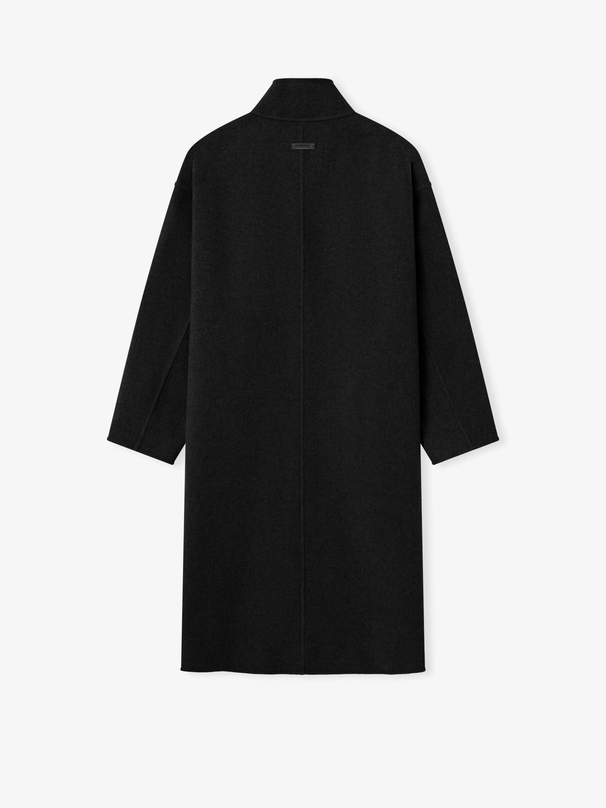 Essentials Wool Cashmere Highneck Coat Charcoal