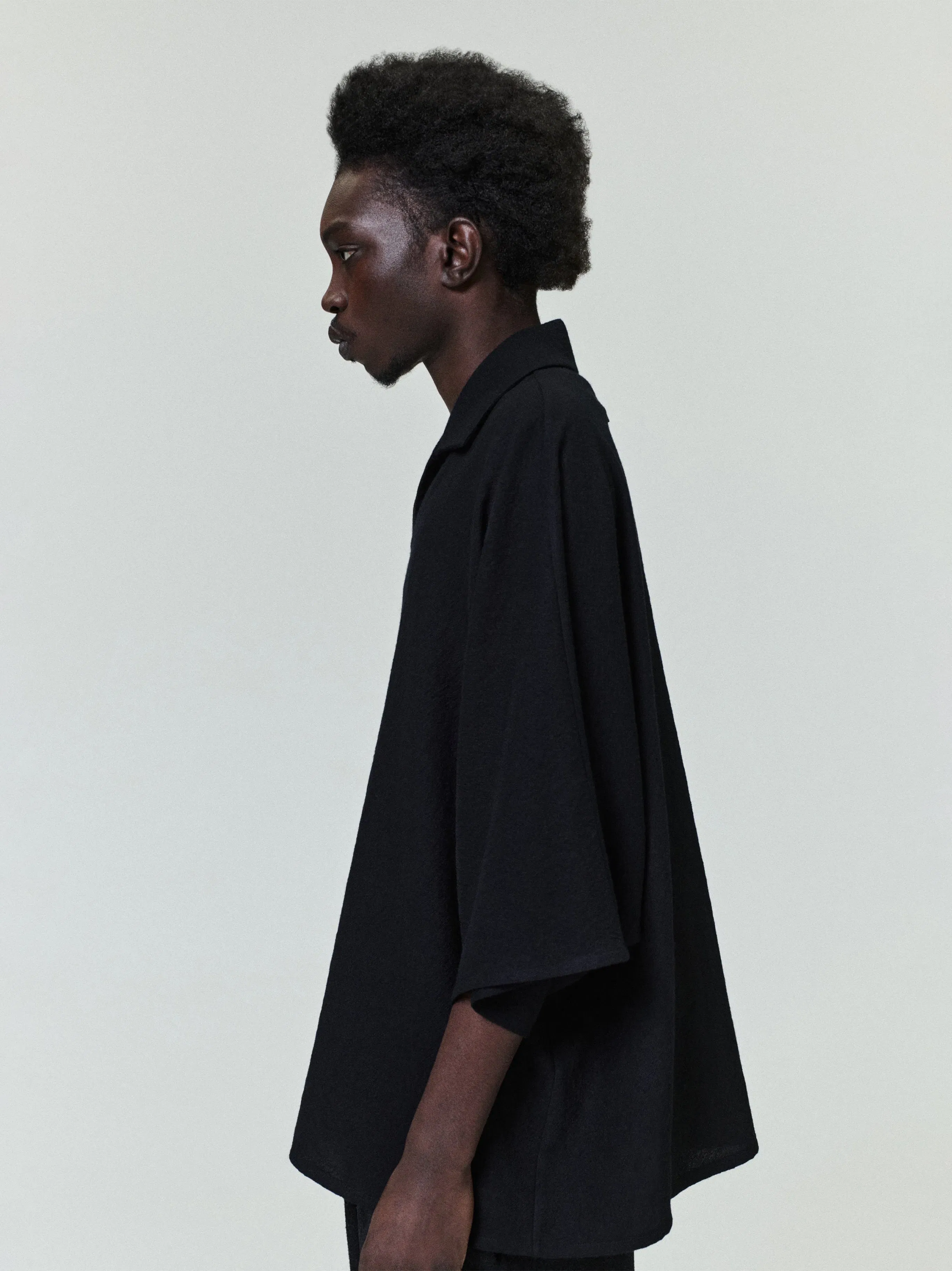 Essentials Virgin Wool Polo Shirt Black