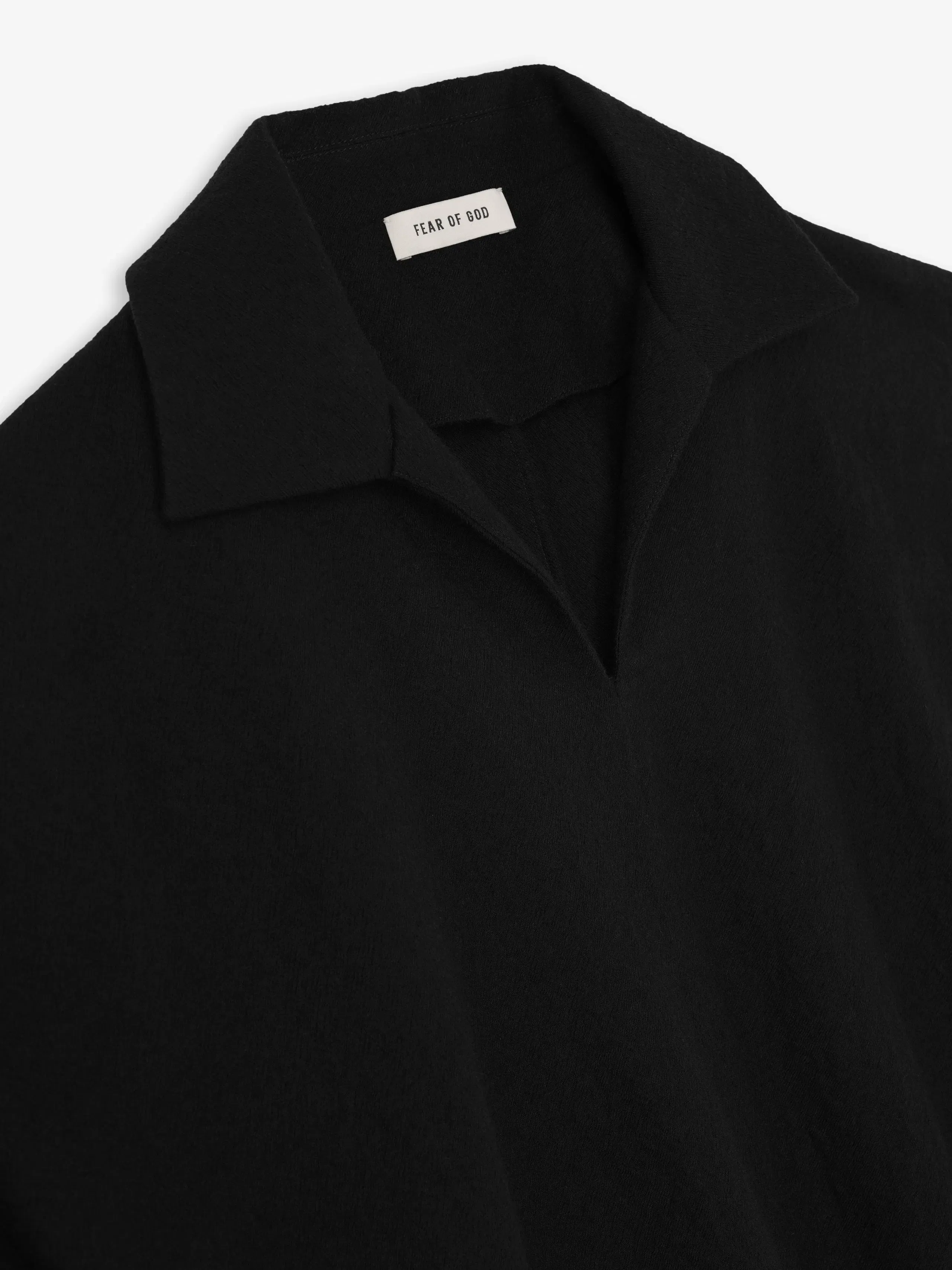 Essentials Virgin Wool Polo Shirt Black