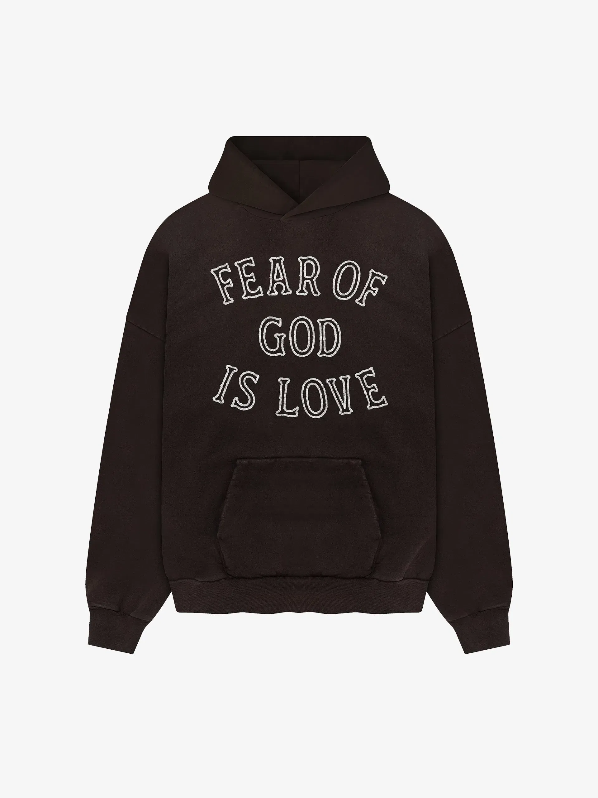 Essentials Fear Of God Is Love Hoodie Brown