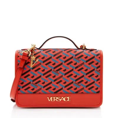 Versace La Greca Camera Bag Black/Blue