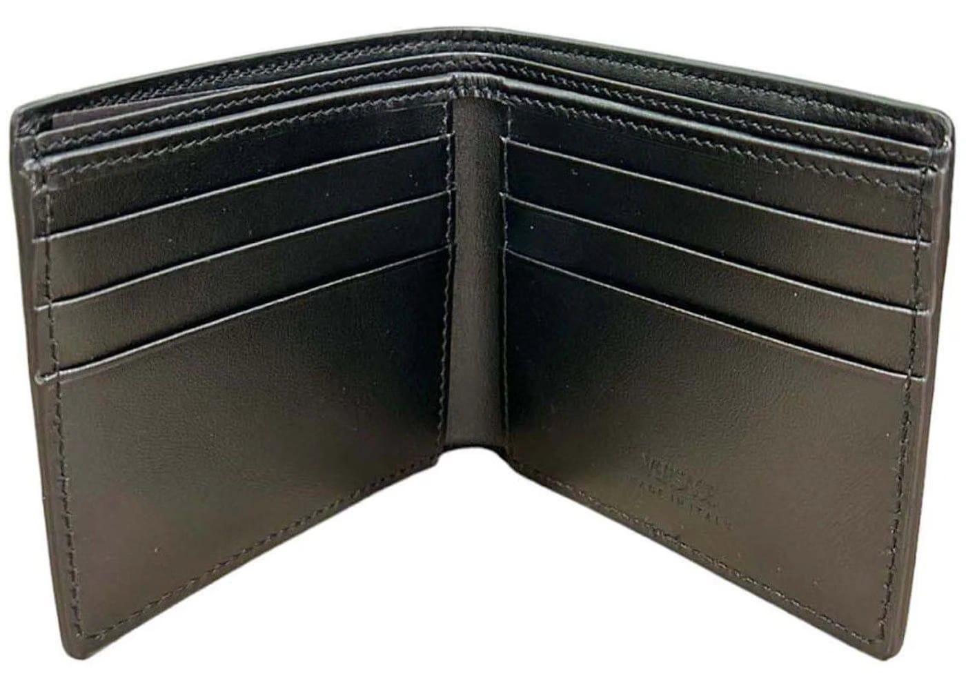Versace Embedded Medusa Accents Wallet Black