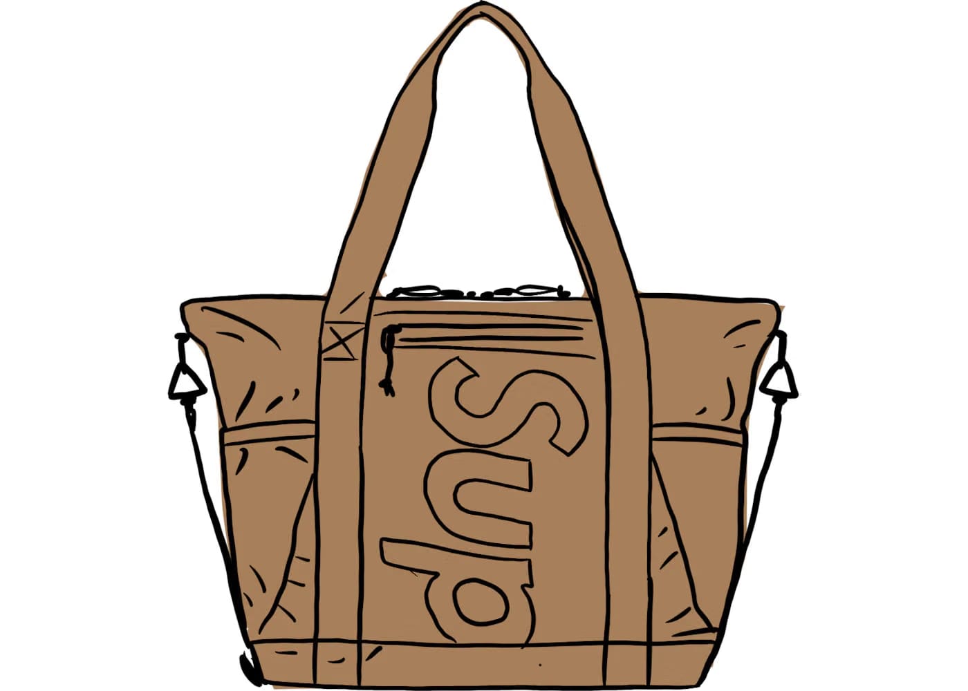 Supreme Zip Tote Ss21 Tan