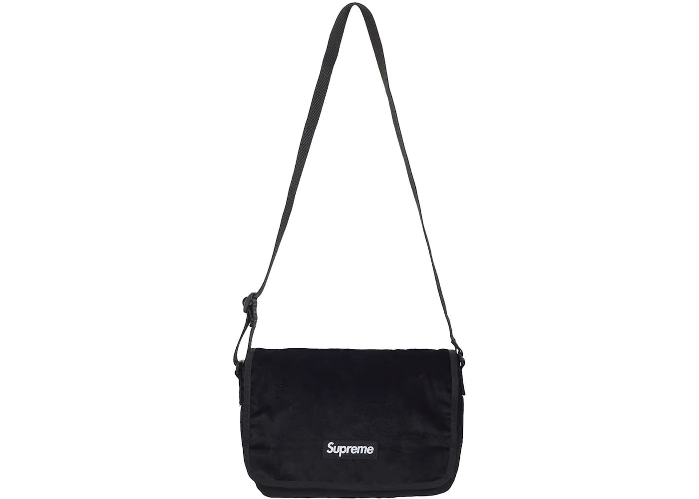 Supreme Velvet Small Messenger Bag Black