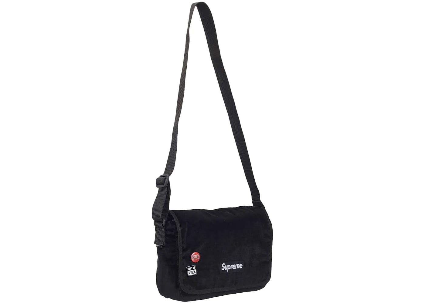 Supreme Velvet Small Messenger Bag Black