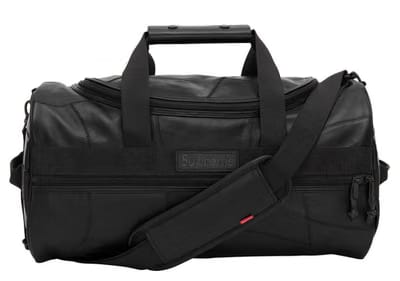Supreme Nike Leather Duffle Bag Black