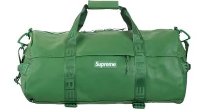 Supreme Nike Leather Duffle Bag Black