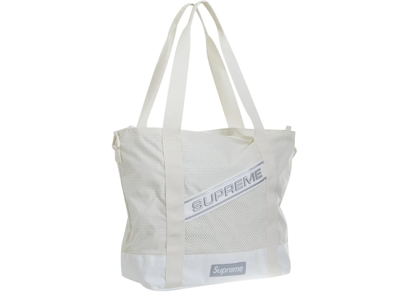 Supreme Logo Tote Bag White