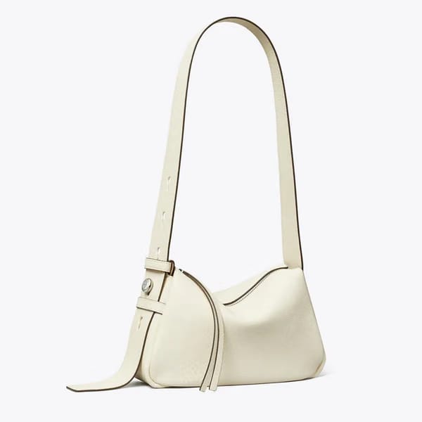 Tory Burch Small Romy Shoulder Bag Light Cream
