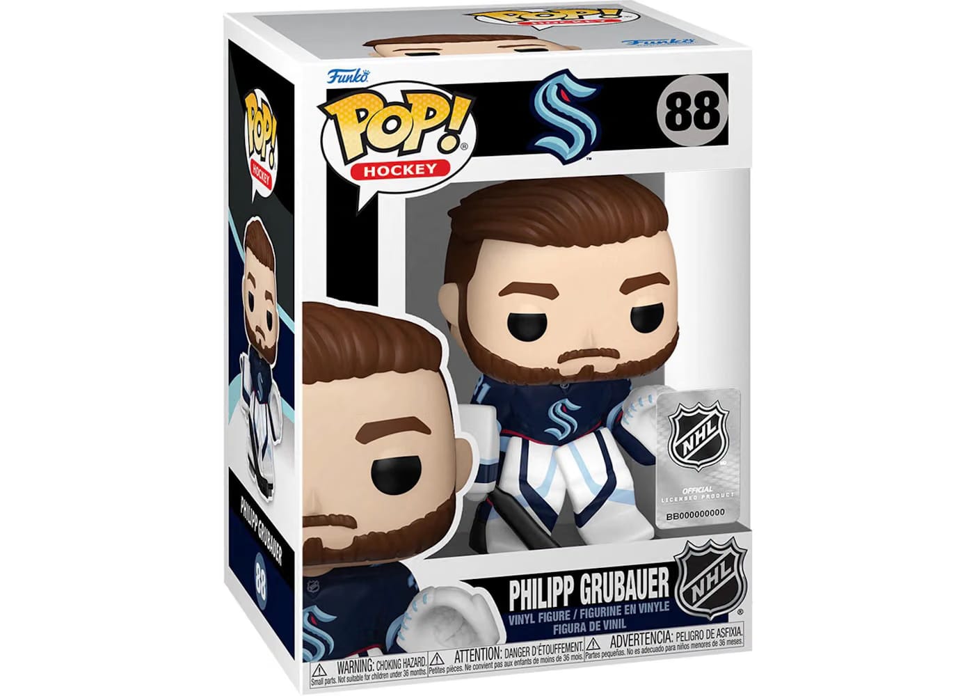 Funko Pop! Hockey NHL Seattle Kraken Philipp Grubauer (Home Jersey) Figure #88