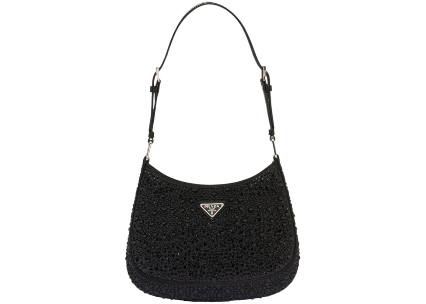 Prada Bag Cleo Satin Crystals Black