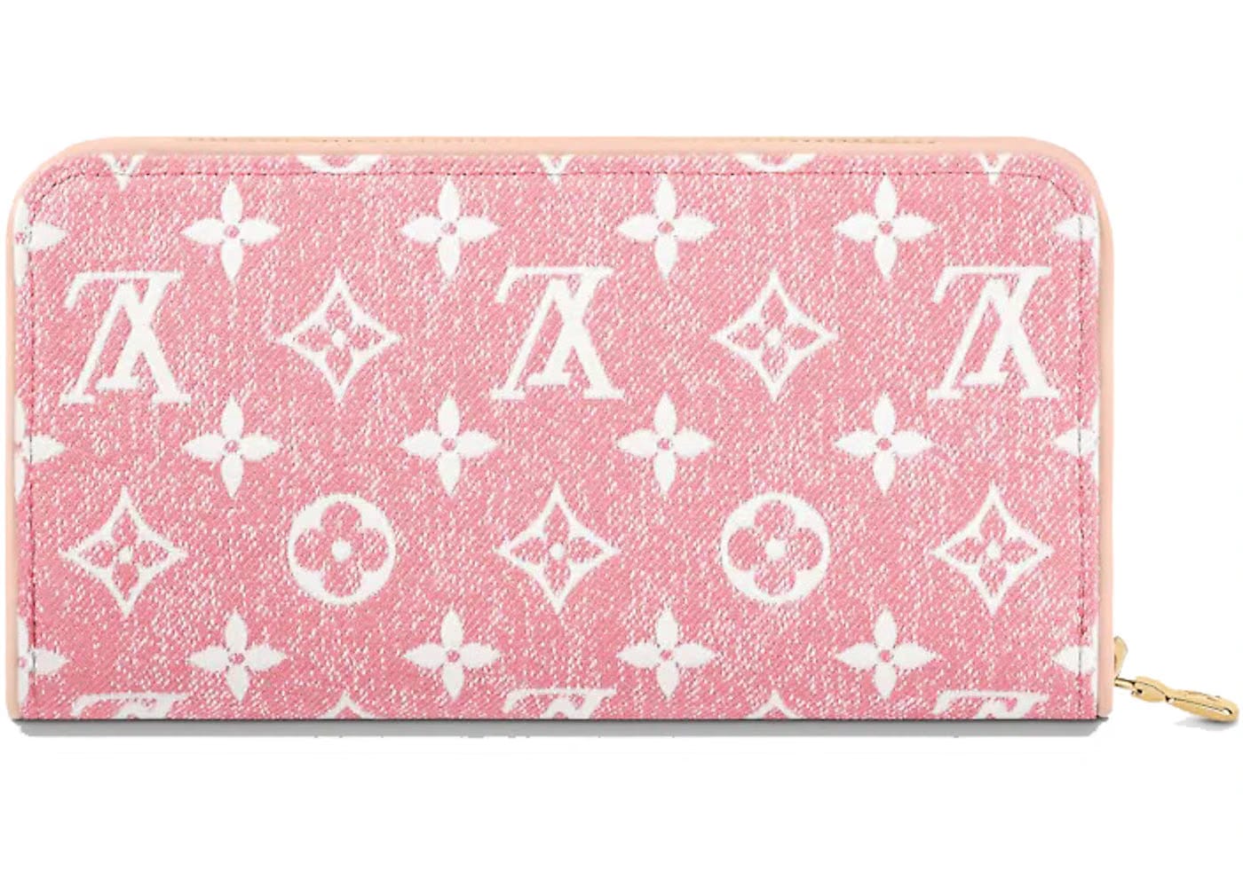Louis Vuitton Zippy Wallet Denim Jacquard Pink