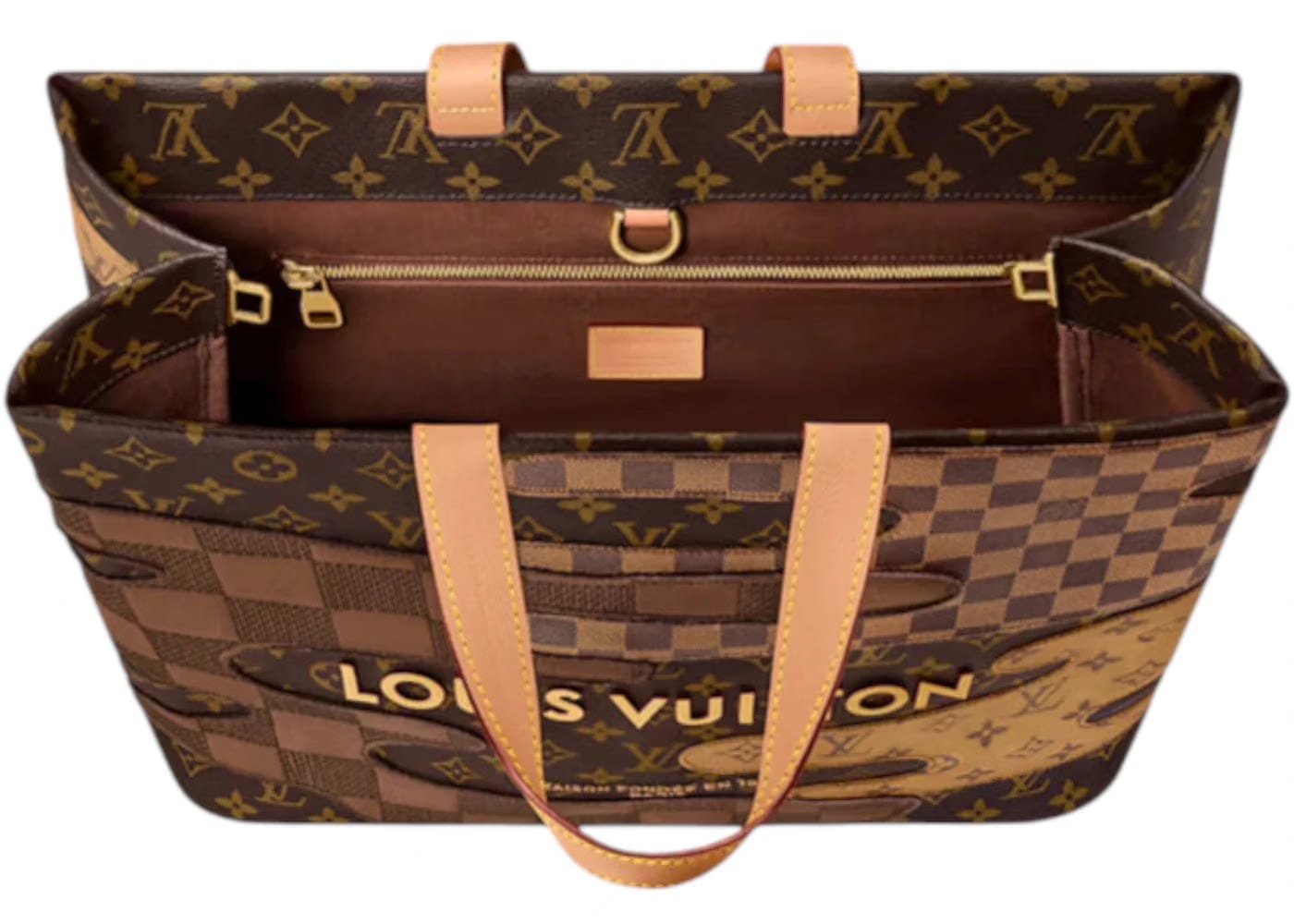 Louis Vuitton x Nigo Shopper Tote Mm Brown