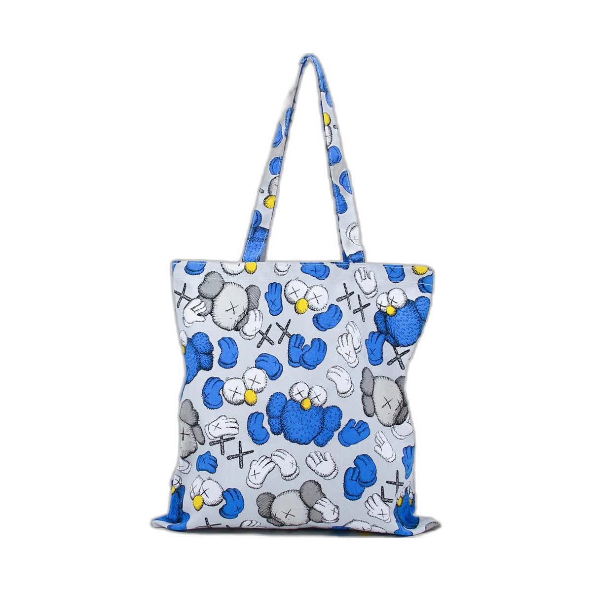 Kaws Seeing/Watching Pattern Tote Bag Grey