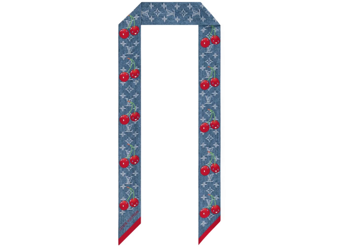 Louis Vuitton x Takashi Murakami Denim Cherry Bandeau Blue Denim