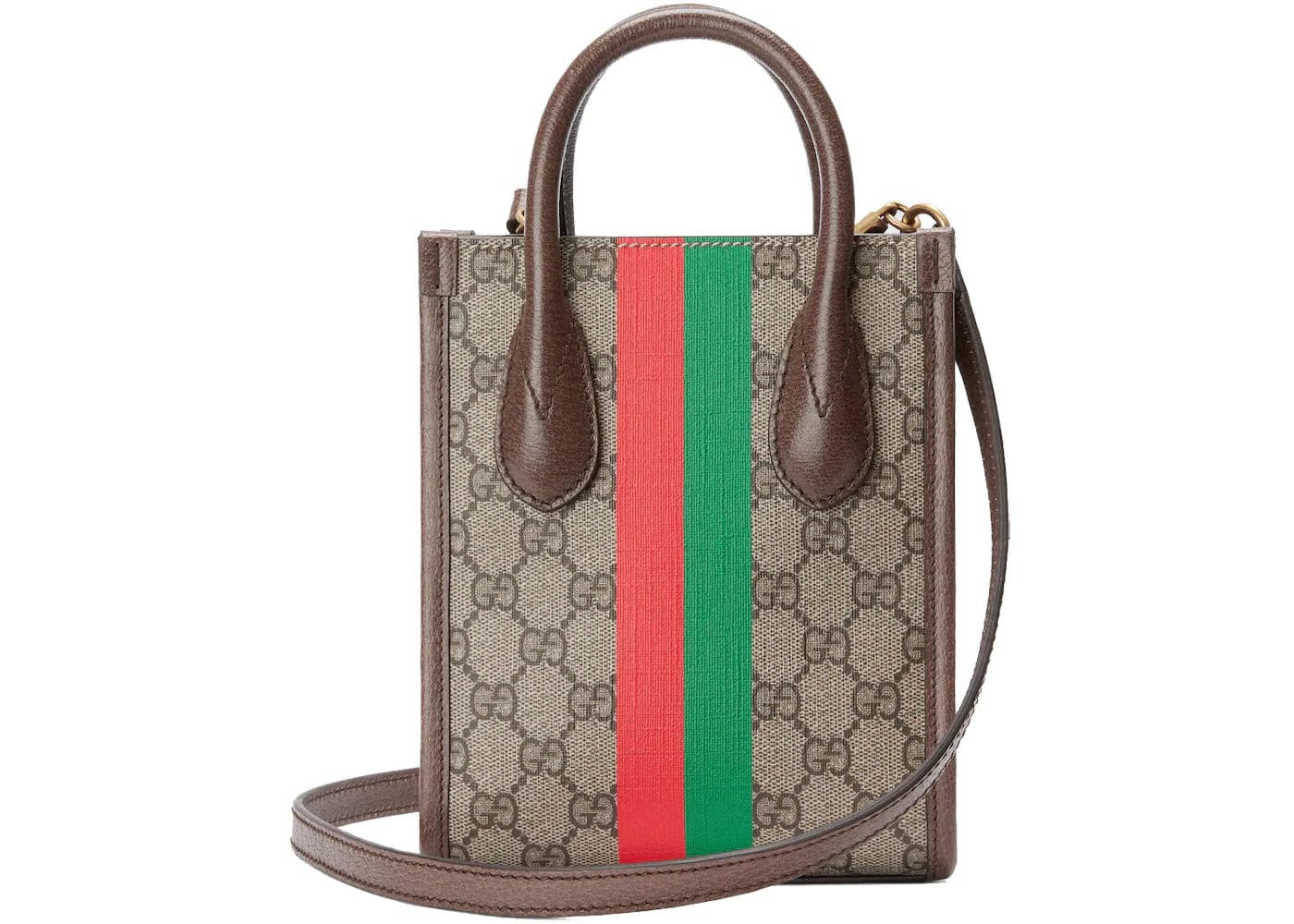 Gucci Tiger Gg Mini Tote Bag Beige/Ebony