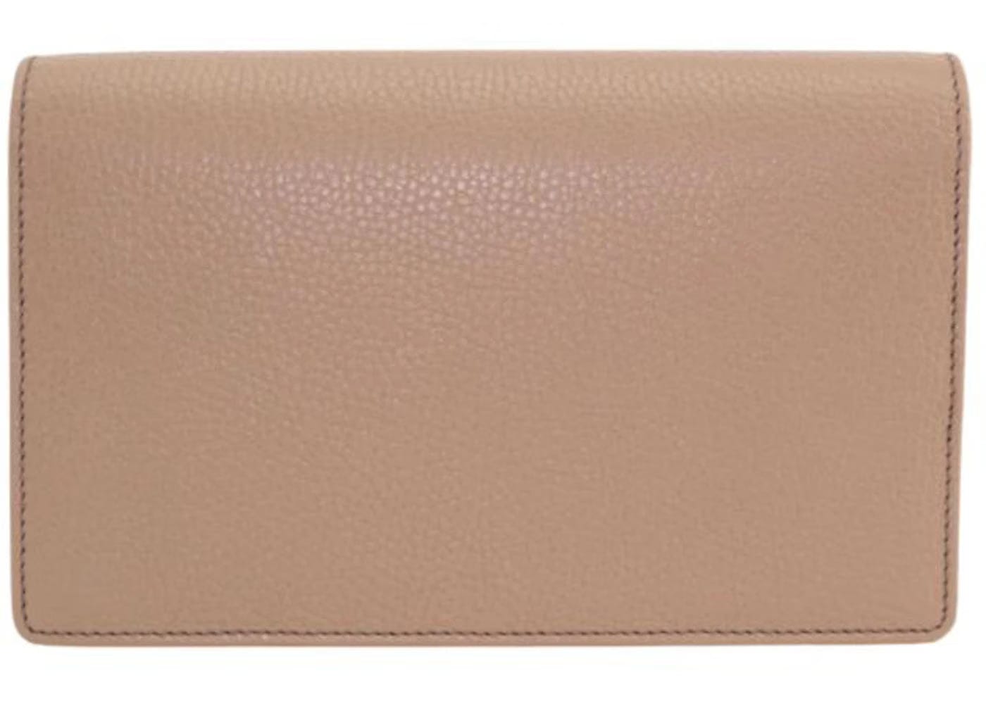 Gucci Soho Disco Wallet On Chain Beige