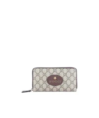 Gucci Soho Long Zip Around Gg Wallet Brown