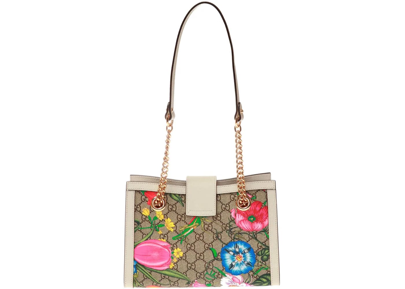 Gucci Padlock Gg Shoulder Bag Flora Ivory