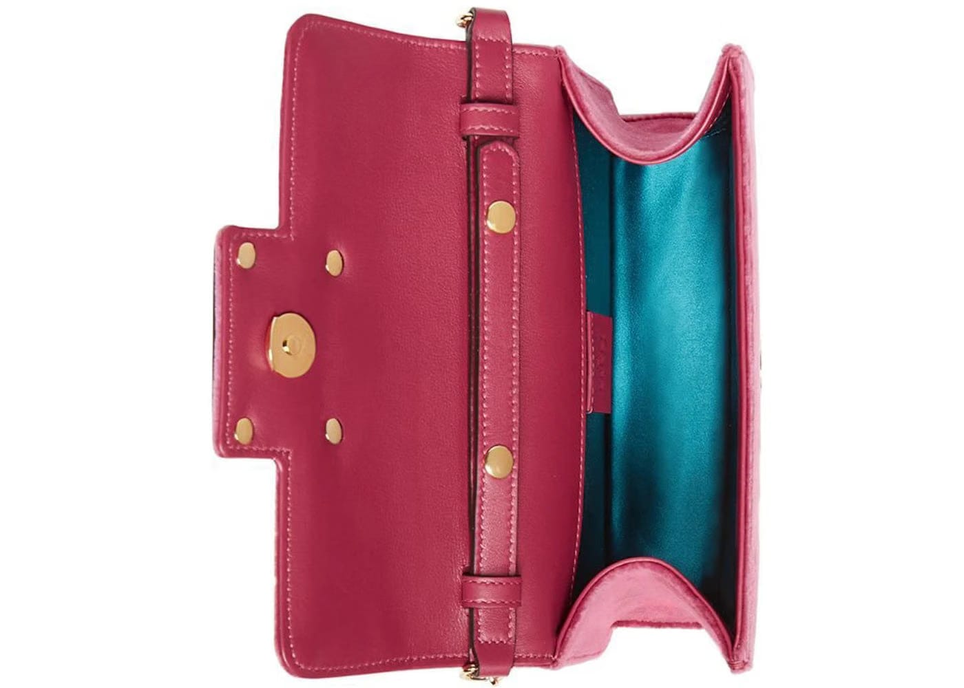 Gucci Broadway Shoulder Bag Velvet Jeweled G Pink