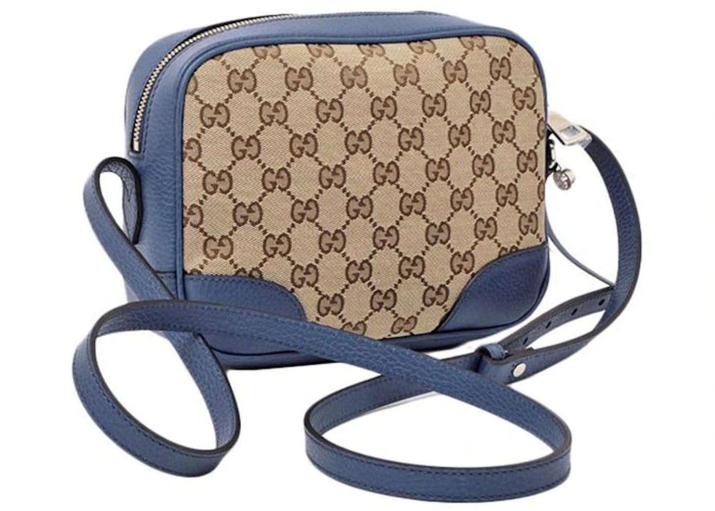 Gucci Bree Camera Bag Gg Supreme Blue/Beige