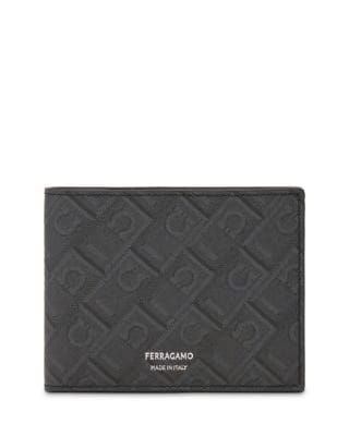 Ferragamo Monogram Short Wallet Charcoal