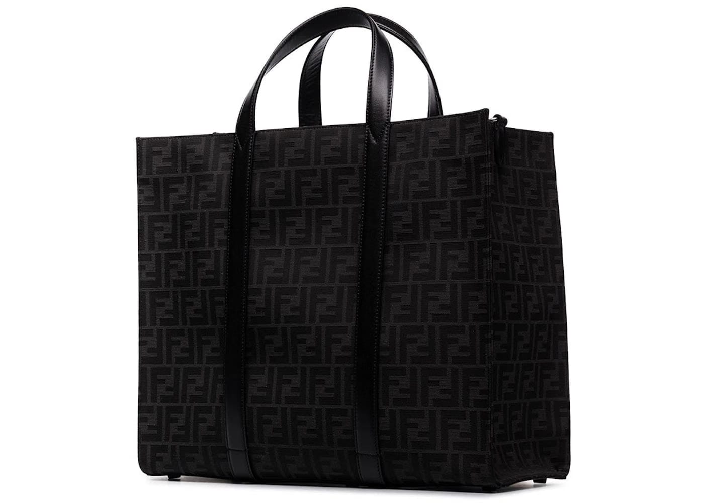 Fendi Tote Bag Ff Monogram Jacquard Black/Grey