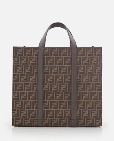 Fendi Tote Bag Ff Monogram Jacquard Black/Grey