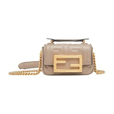 Fendi Chain Baguette Bag Black