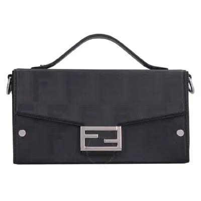 Fendi Chain Baguette Bag Black