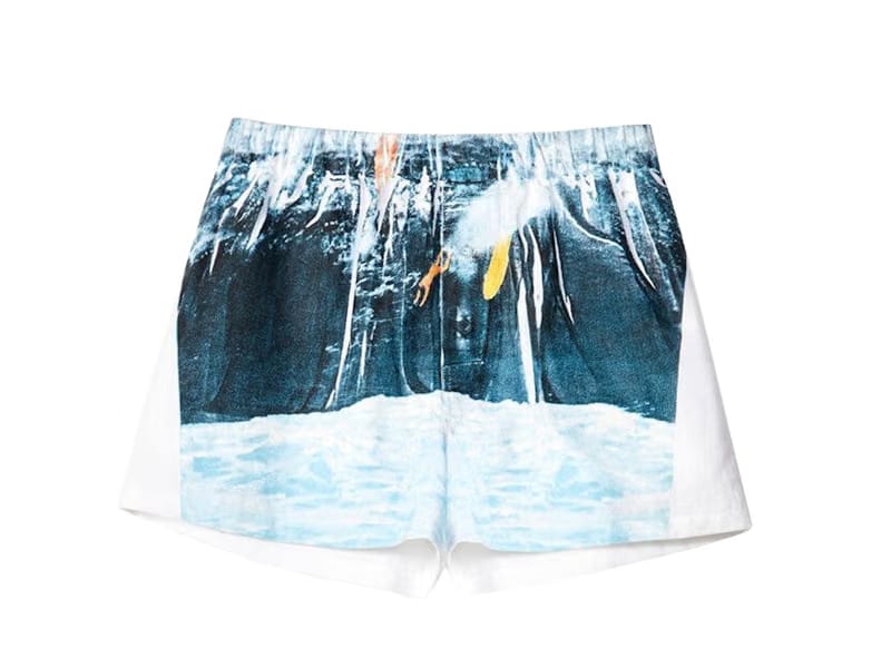 LOEWE Surf Print Shorts Soft White/Navy Blue