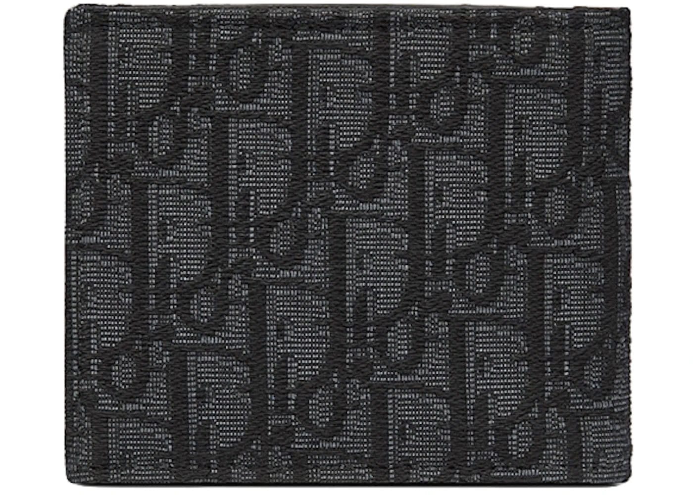 Dior Wallet Black Dior Oblique Jacquard