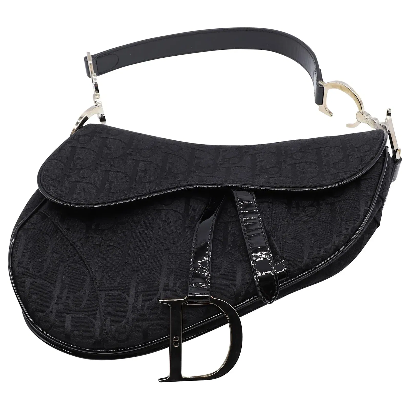Dior Soft Saddle Bag Oblique Jacquard Beige/Black