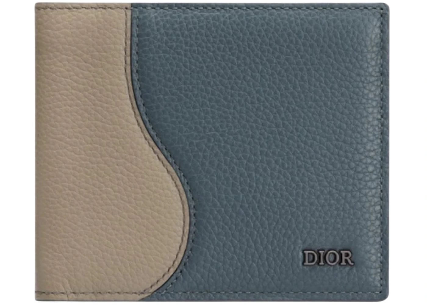 Dior Portefeuille Leather Wallet Gris/Marron