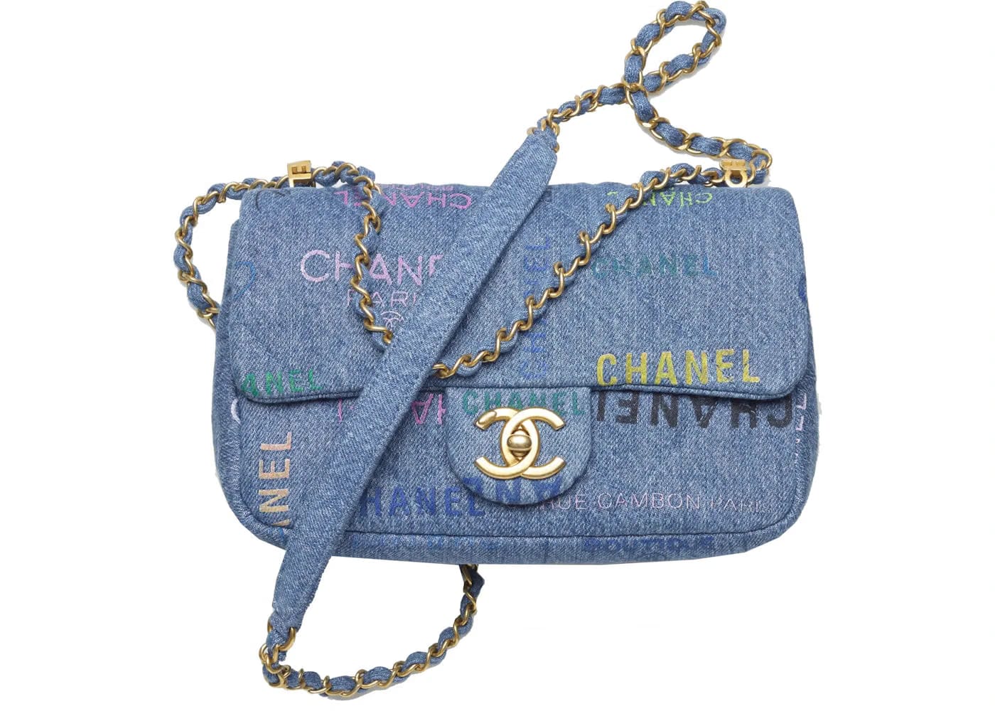 Chanel Flap Bag Small Blue/Multicolor