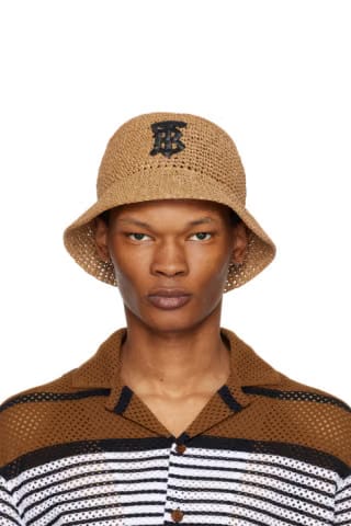 Burberry Tb Cotton Bucket Bag Brown