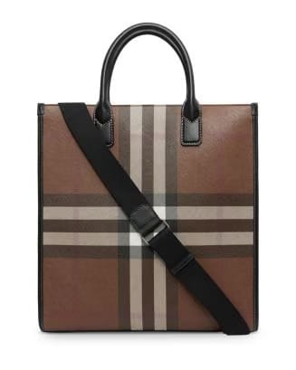 Burberry Slim Vertical Denny Tote Charcoal