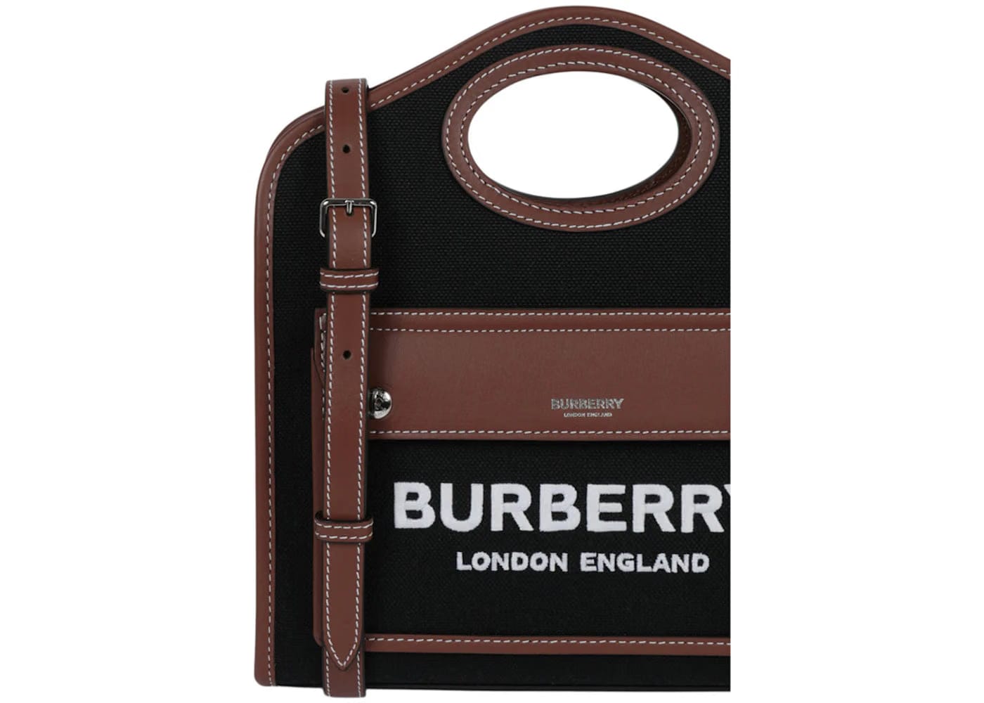 Burberry Pocket Shoulder Bag Black/Tan