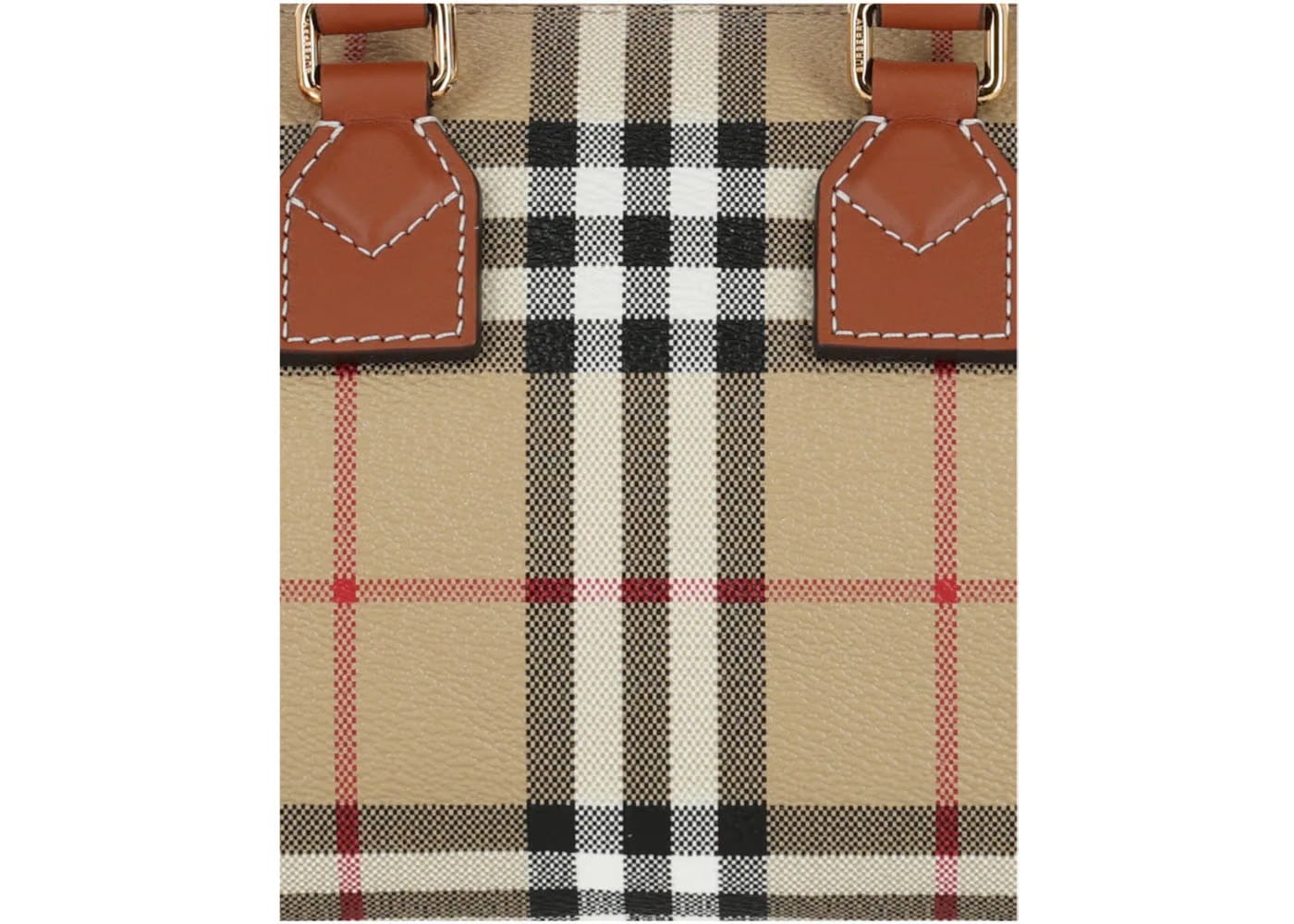 Burberry Mini Check Bowling Bag Brown