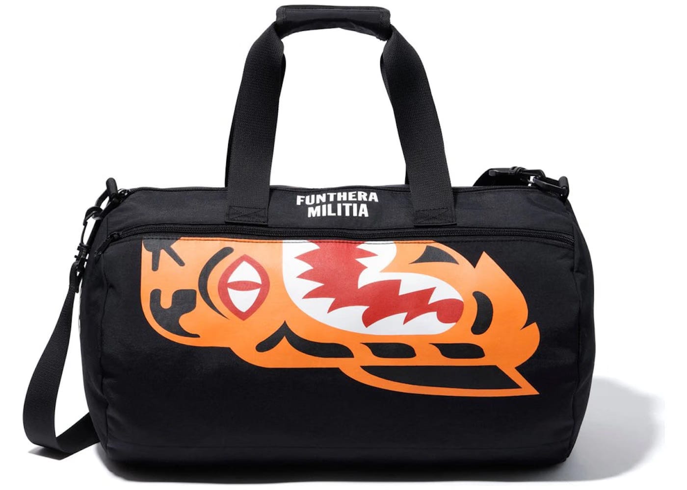 Bape Tiger Shark Boston Bag Black