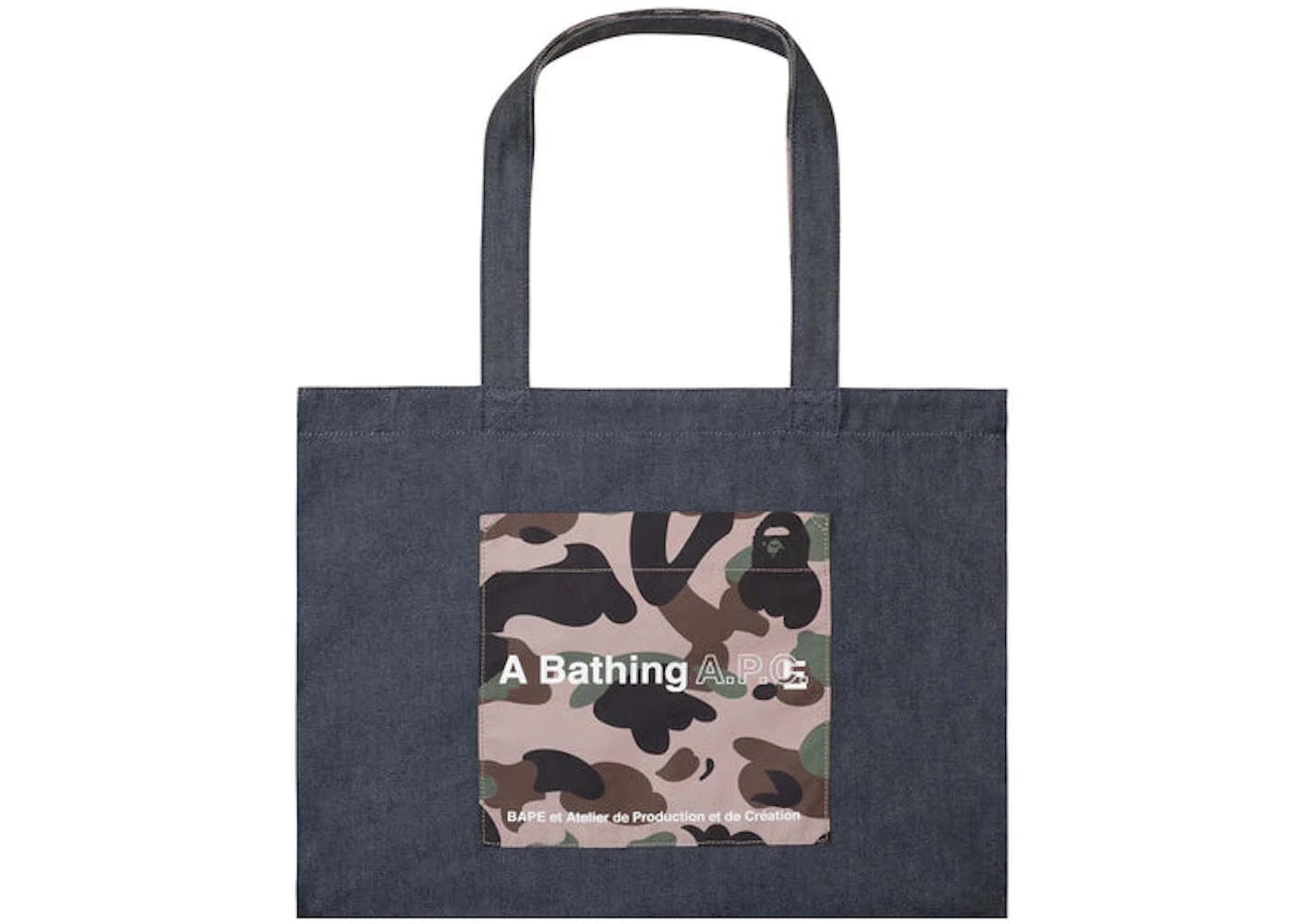 Bape x A.P.C Dough Tote Bag Denim/Camo