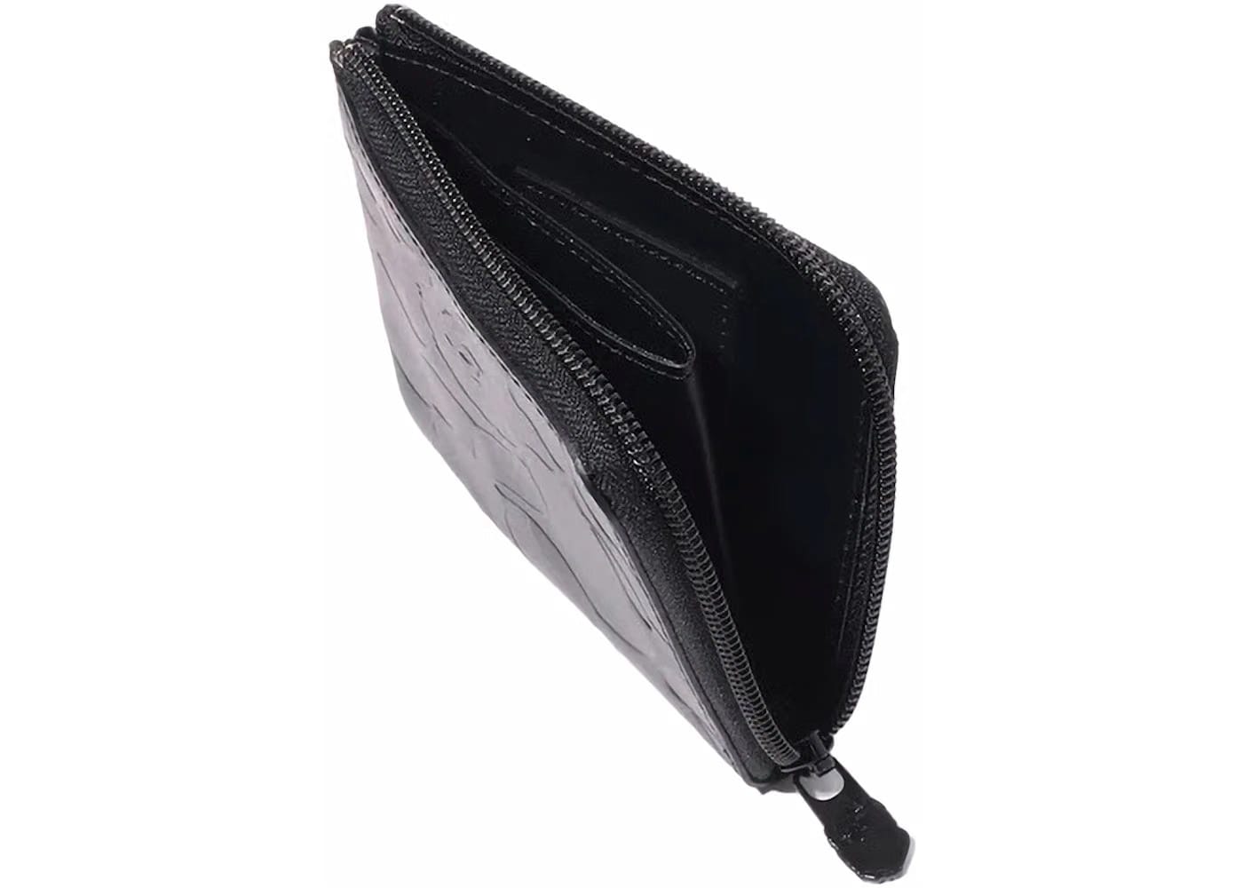 Bape Solid Camo Leather Iii Wallet Black